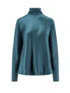 Giorgio Armani Silk Turtleneck Long-sleeve Blouse