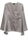 Giorgio Armani Silk Shirt In Grey