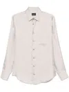Giorgio Armani Silk Shirt In Silver