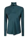 Giorgio Armani High Neck Shirt In Verde