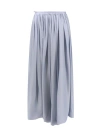 Giorgio Armani Silk Maxi Skirt In Blue