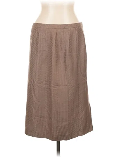 Pre-owned Giorgio Armani Silk Skirt In Brown