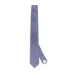 Giorgio Armani Silk Stripe Jacquard Tie In Blue