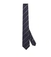Giorgio Armani Silk Stripe Jacquard Tie In Gold