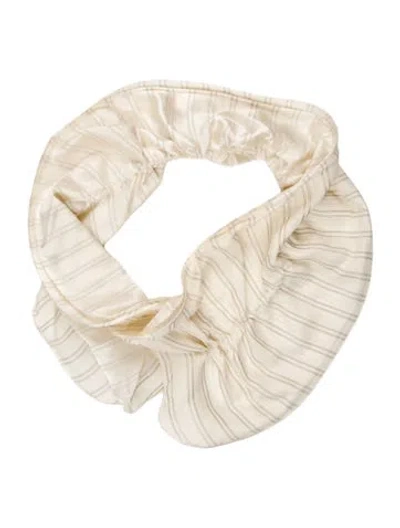 Pre-owned Giorgio Armani Silk Striped Blouse In Neutral