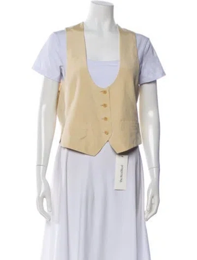 Pre-owned Giorgio Armani Silk Striped Vest In Blue