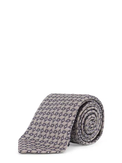 Giorgio Armani Silk Tie In Gray