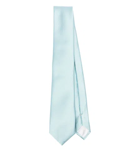 Giorgio Armani Silk Tie In Blue