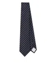 Giorgio Armani Silk Tie In Blue