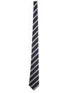 Giorgio Armani Slim Stripe Tie Narrow Design In Blue