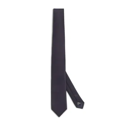 Giorgio Armani Silk Tie In Blue