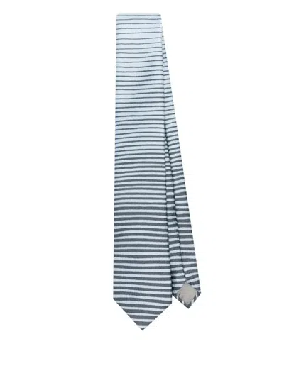 Giorgio Armani Silk Tie In Blue