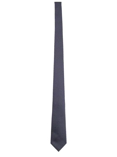 Giorgio Armani Silk Tie In Gray
