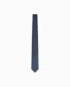 Giorgio Armani Silk Tie In Faded Monogram Jacquard Silk In Blue
