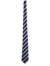 Giorgio Armani Striped Slim Tie Pointed Blade Design In Multi