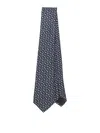 Giorgio Armani Patterned-jacquard Tie In Negro
