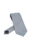 Giorgio Armani Silk Tie Ties And Bow Ties Blue In Gray