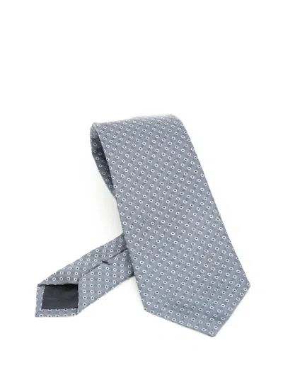 Giorgio Armani Silk Tie Ties And Bow Ties Blue