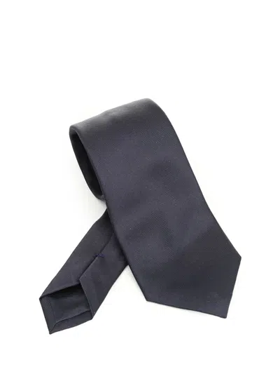 Giorgio Armani Silk Tie Ties And Bow Ties Blue