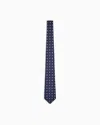 Giorgio Armani Silk Tie With Geometric Jacquard Motif