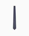 Giorgio Armani Silk Tie With Jacquard Chevron Motif
