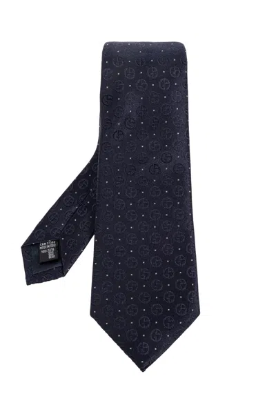 GIORGIO ARMANI GIORGIO ARMANI SILK TIE WITH MONOGRAM