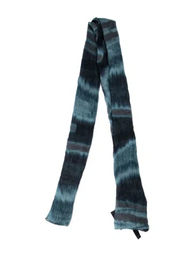 Pre-owned Giorgio Armani Silk Tie-dye Print Pareo W/ Tags In Blue