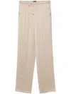 Giorgio Armani Silk Trousers In Neutrals