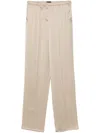 Giorgio Armani Silk Trousers In Neutrals