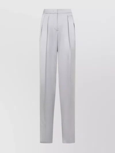 GIORGIO ARMANI SILK TROUSERS WITH BELT LOOPS AND PLEATS