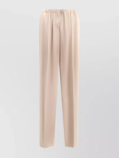 Giorgio Armani Silk Trousers With Wide Leg And Pockets