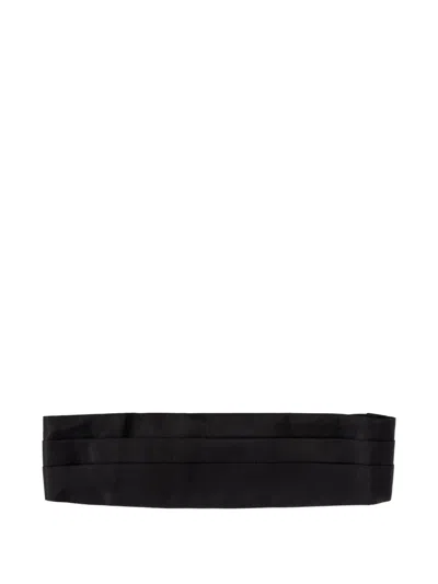 Giorgio Armani Silk Tuxedo Cummerbund In Black