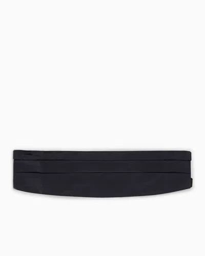 Giorgio Armani Official Store Silk-satin Tuxedo Cummerbund In Navy Blue