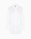 Giorgio Armani Official Store Silk Twill Long Shirt Armani Sustainability Values In White