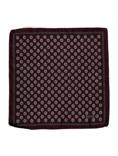 Pre-owned Giorgio Armani Silk Vintage Scarf W/ Tags In Burgundy