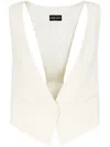 Giorgio Armani Glitter Jacquard Silk-cady Single-breasted Jacket In Weiss