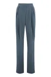 Giorgio Armani Women's Silk Trousers In Grey