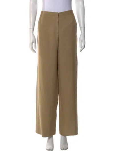 Pre-owned Giorgio Armani Silk Wide Leg Pants In Neutral