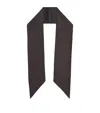 Giorgio Armani Silk-wool Shimmer Scarf In Brown