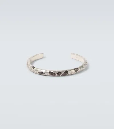 Giorgio Armani Silver Cuff Bracelet In Gray