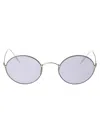 Giorgio Armani Silver Titanium Sunglasses In Purple