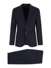 Giorgio Armani Navy Virgin Wool Tailored Suit In Blue