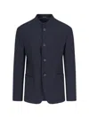 Giorgio Armani Tailored Jacket Front Pockets In Blue