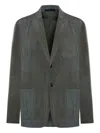 Giorgio Armani Single Breasted Jacket In Changeable Viscose