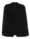 Giorgio Armani Single-breasted Blazer In Black