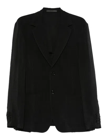 Giorgio Armani Single-breasted Blazer In Black