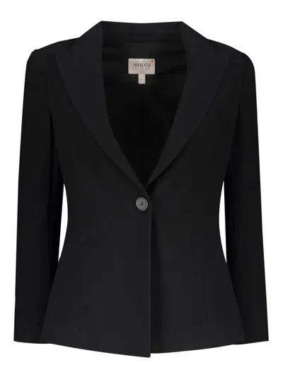 Giorgio Armani Single-breasted Blazer In Grey