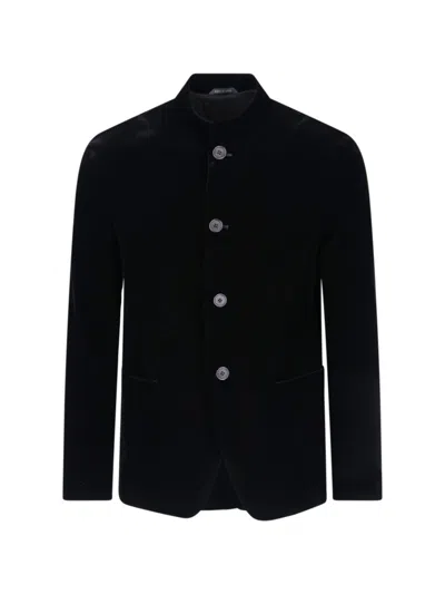 GIORGIO ARMANI GIORGIO ARMANI SINGLE-BREASTED BLAZER – BLACK