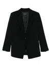 Giorgio Armani Single-breasted Blazer In Black