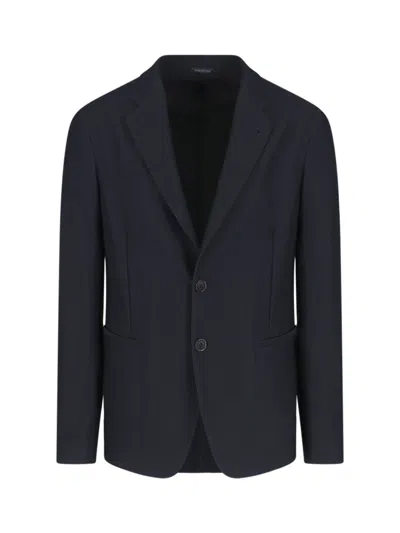 Giorgio Armani Single-breasted Blazer In Black